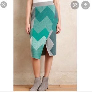 💚ANTHROPOLOGIE💚CHEVRON KNIT SKIRT BY MOTH💚